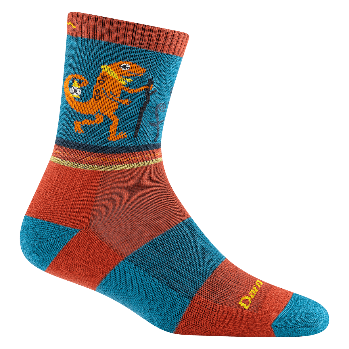 Darn Tough Kids Sal Micro Crew Lightweight Hiking Socks - Small / Lava