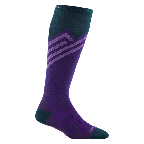 Darn Tough Womens Peaks Over-the-Calf Ultra-Lightweight Ski & Snowboard Socks - Clearance  -  Small / Iris