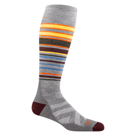 Darn Tough Mens Snowpack Over-the-Calf Midweight Ski & Snowboard Socks  -  Medium / Gray