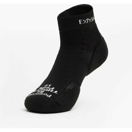 Thorlo Experia TECHFIT Light Cushion Ankle Socks  -  Small / Black on Black