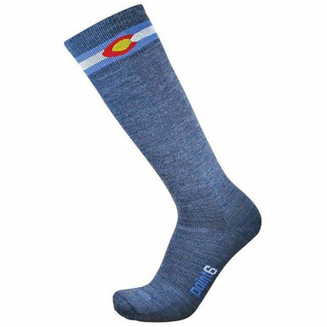 Point6 Coolrado Sky High Ultra Light OTC Ski Socks  -  Small / Gray