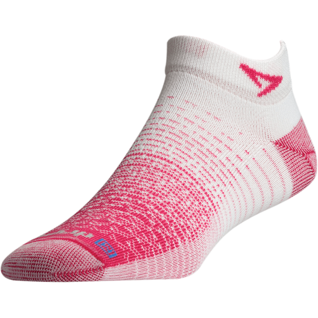 Drymax Thin Running Mini Crew Socks  -  Small / October Pink/White