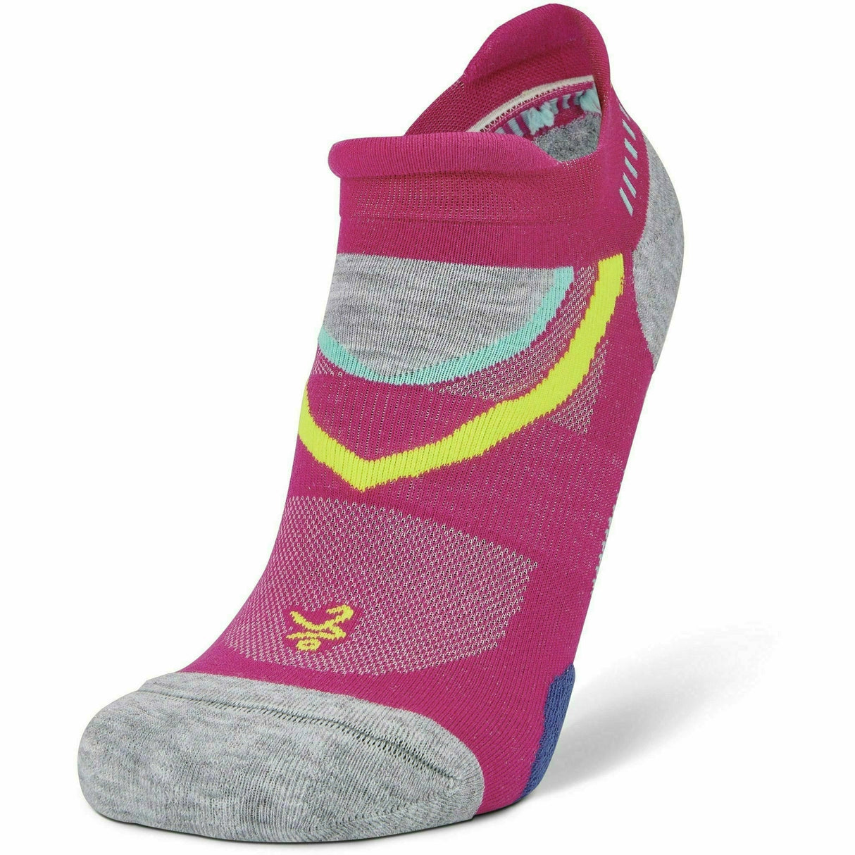Balega UltraGlide No Show Socks  -  Small / Electric Pink/Midgray