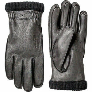Hestra Deerskin PrimaLoft Ribbed Gloves  -  7 / Black