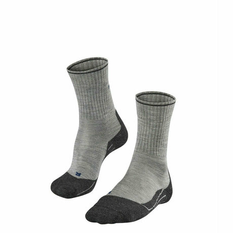 FALKE Womens TK2 Explore Wool Silk Trekking Socks  -  35-36 / Light Gray