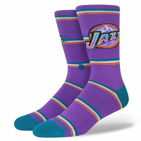 Stance NBA Classics Jazz Crew Socks  -  Large / Purple