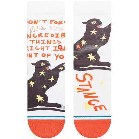 Stance Womens Incredible Things Crew Socks  -  Small / Off White