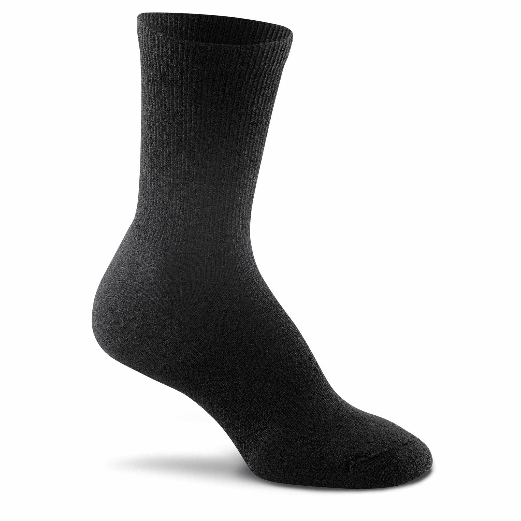 Fox River Womens Her Diabetic Crew Socks 2-Pack  -  Medium / Black