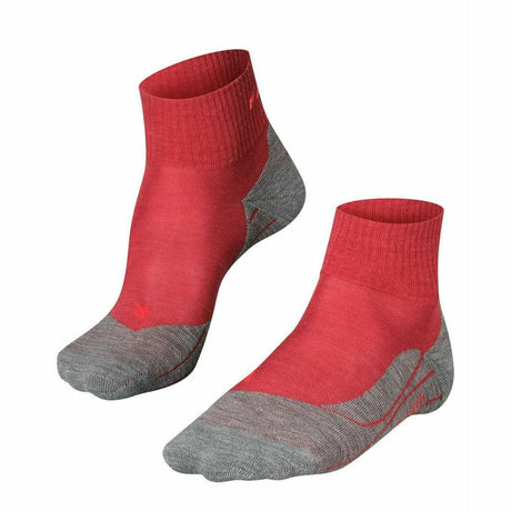 FALKE Womens TK5 Wander Short Trekking Mini-Crew Socks  -  35-36 / Ruby