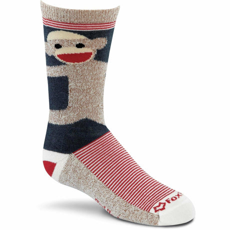 Fox River Kids Monkey Hugs Crew Socks  -  Small / Navy