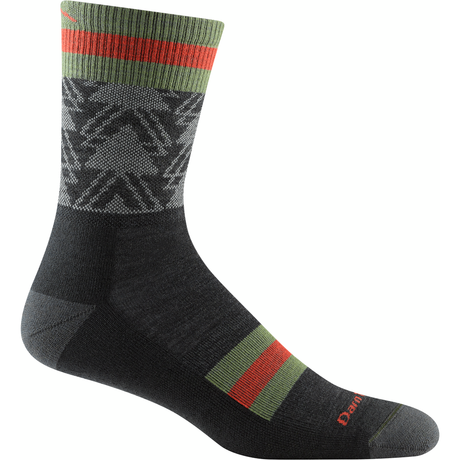 Darn Tough Mens Shelter Micro Crew Lightweight with Cushion Socks - Clearance  -  Medium / Charcoal