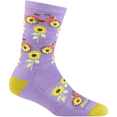 Darn Tough Womens Crew Lightweight Lifestyle Socks  -  Small / Lavender