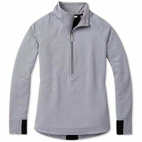 Smartwool Womens Merino Sport Fleece 1/2 Zip - Clearance  -  Small / Light Gray Heather