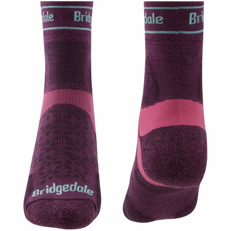 Bridgedale Womens Trail Run Ultralight Merino 3/4 Crew Socks  -