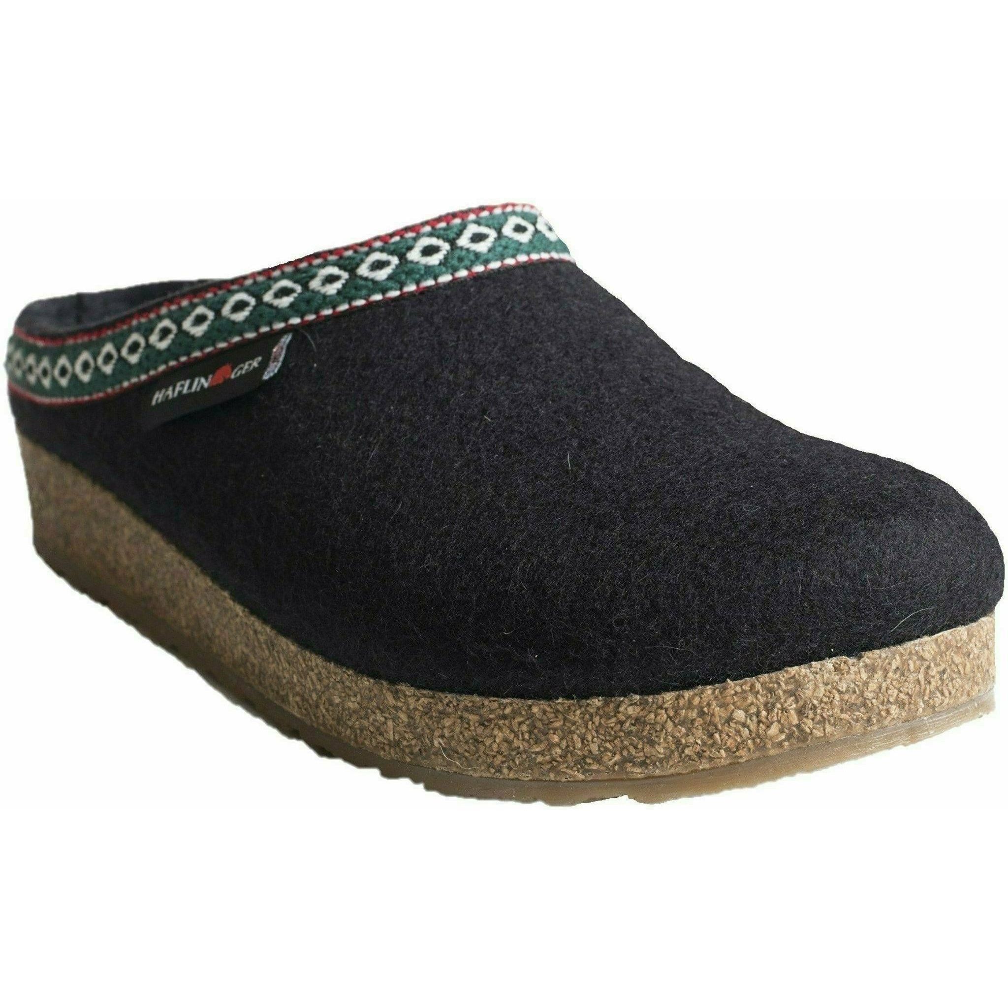 Haflinger GZ Classic Grizzly Clogs  -  36 / Black