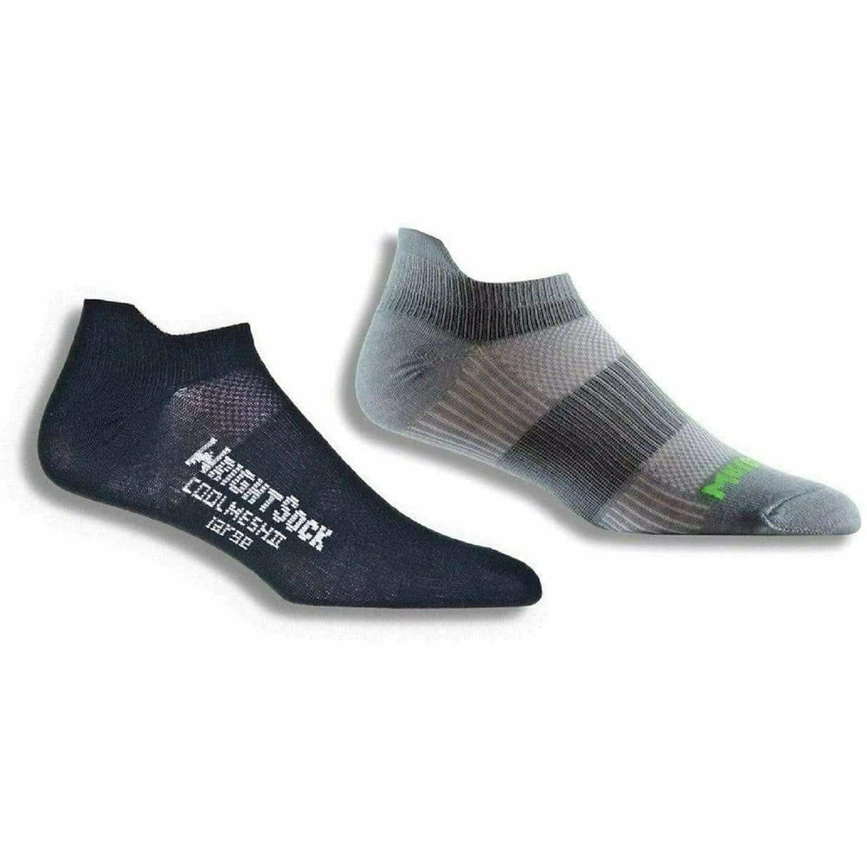 Wrightsock Double-Layer Coolmesh II Lightweight Tab Socks  -  Small / Black/Gray / 2-Pair Pack