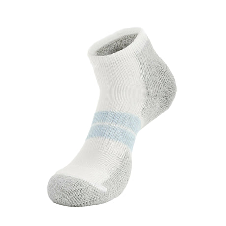 Thorlo Womens 84N Runner Micro-Mini Crew Socks  -  Small / White/Pale Blue