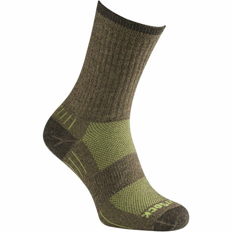 Wrightsock Double-Layer Silver Escape Midweight Crew Socks  -  X-Large / Cargo Khaki Twist
