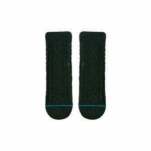 Stance Toasted Slipper Crew Socks  -  Large / Green