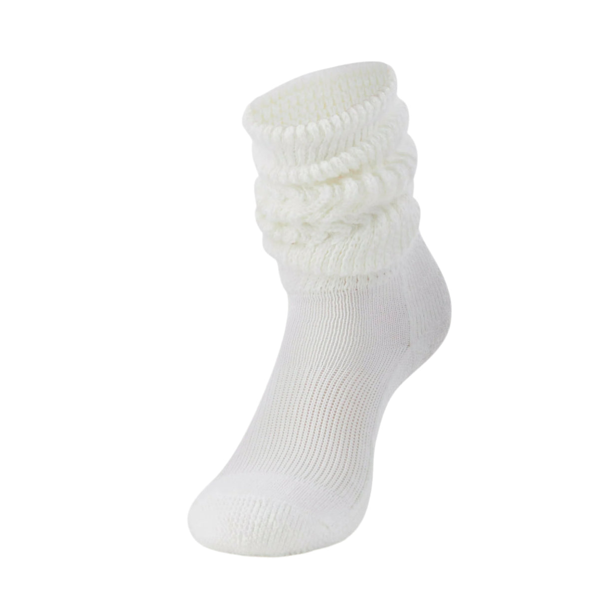 Thorlo Womens Fitness Moderate Cushion Slouch Socks  -  Medium / White