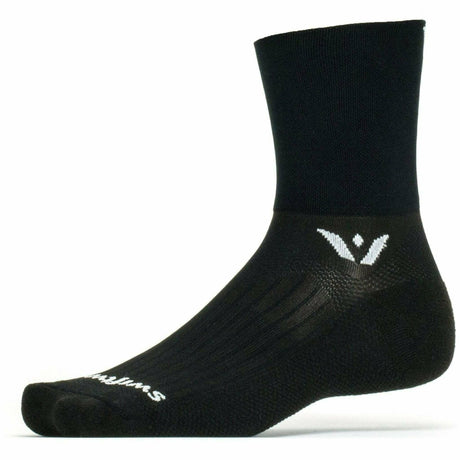 Swiftwick Aspire Four 3/4 Crew Socks  -  Small / Black