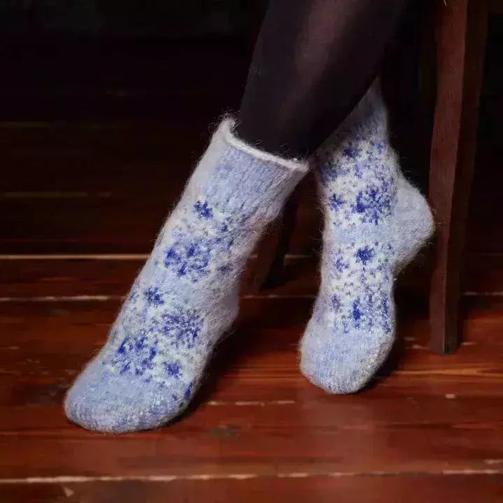 Siberia Spirit Crystal Snow Crew Socks  -