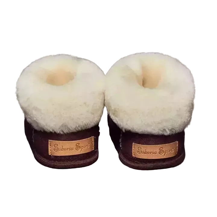 Siberia Spirit Toddlers Chocolate Brown Booties -