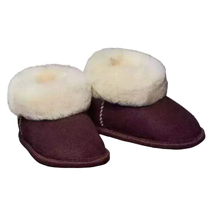 Siberia Spirit Toddlers Chocolate Brown Booties - 3-4T / 9-12 Months / Chocolate Brown