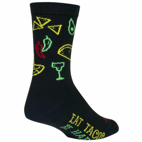 SockGuy Taco Life Performance Crew Socks  -  Small/Medium