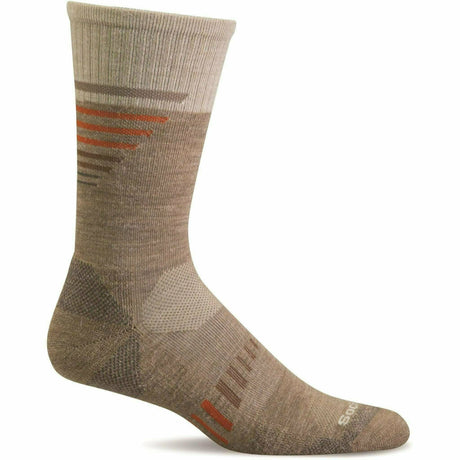 Sockwell Mens Ascend II Moderate Compression Crew Socks  -  Large/X-Large / Khaki