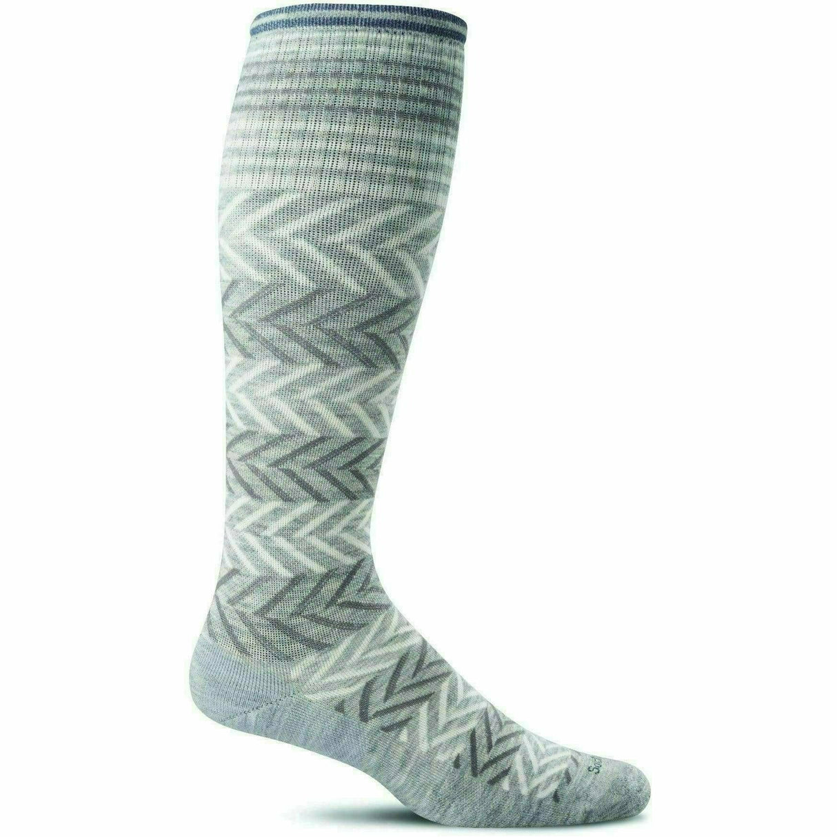Sockwell Womens Chevron Moderate Compression Socks - Small/Medium / Light Gray