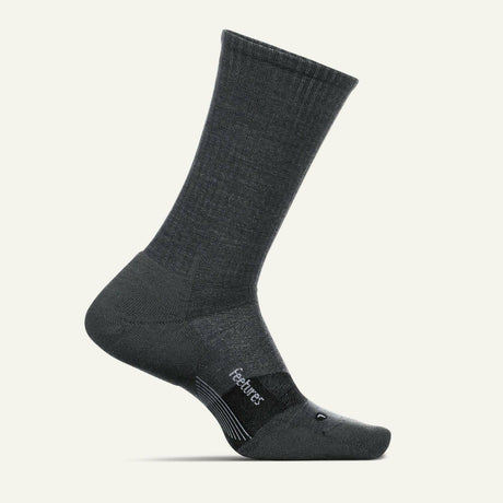 Feetures Merino 10 Cushion Crew Socks  -  Small / Gray