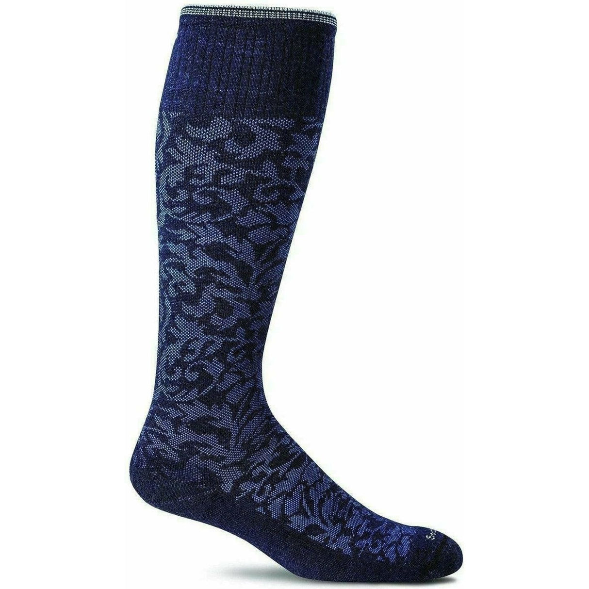 Sockwell Womens Damask Moderate Compression Socks  -  Small/Medium / Navy