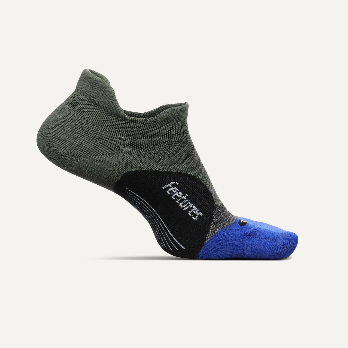 Feetures Elite Ultra Light No Show Tab Socks - Clearance  -  Small / Moss Green