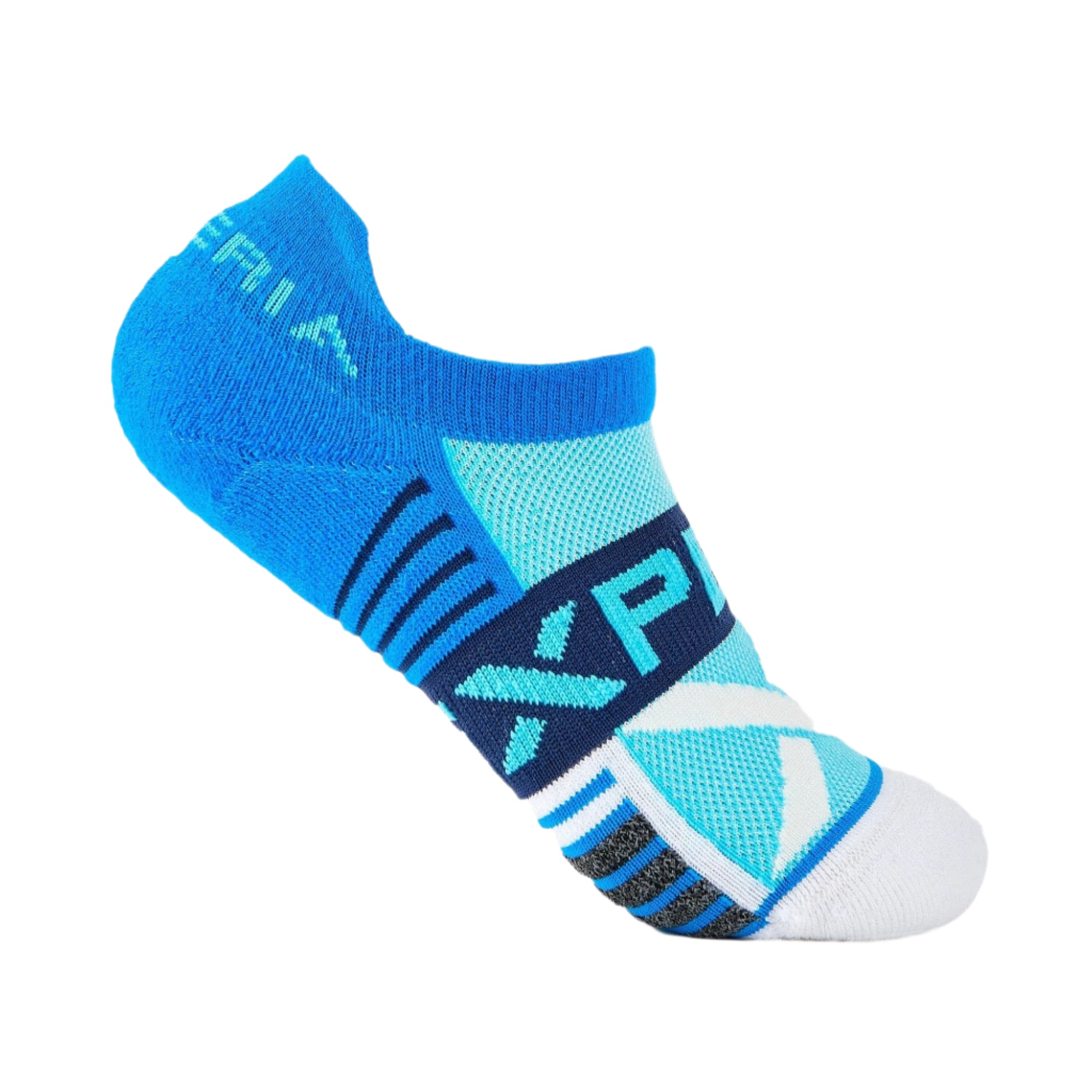 Thorlo Experia Tennis Ultra Light Cushion No Show Tab Socks  -  Medium / White/True Blue