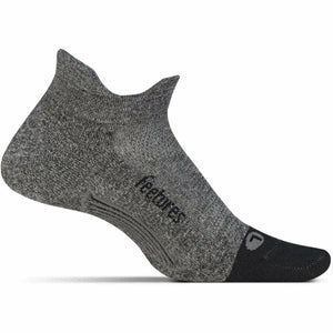 Feetures Elite Light Cushion No Show Tab Socks - Clearance  -  Small / Gray