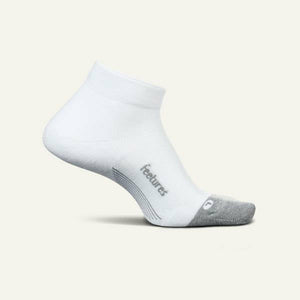 Feetures Elite Max Cushion Low Cut Socks  -  Small / White