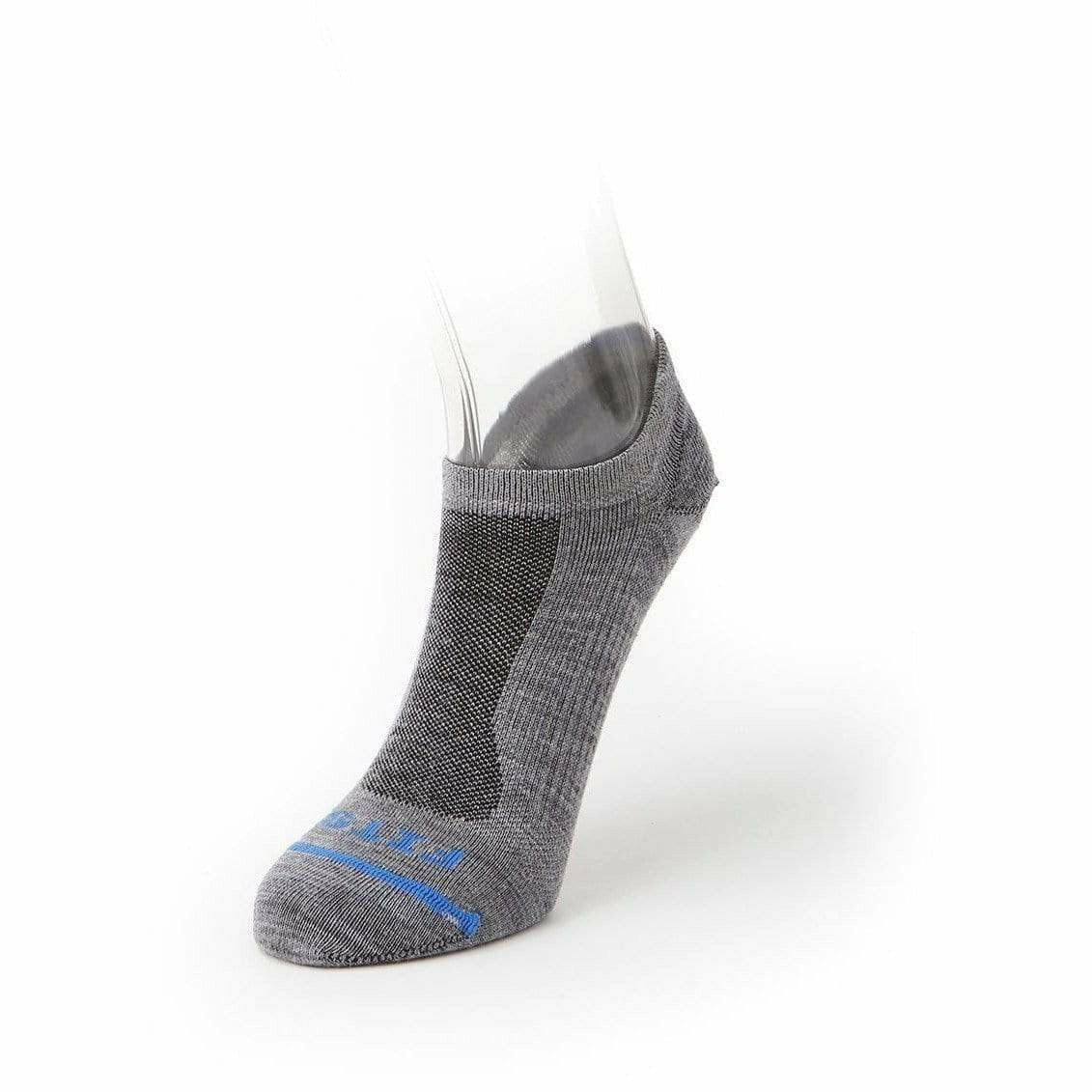FITS Ultra Light Runner No Show Socks - Small / Light Gray