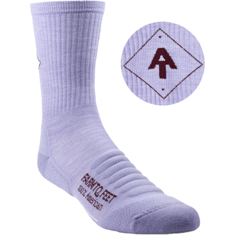 Farm to Feet Harpers Ferry Light Targeted Cushion 3/4 Crew Socks  -  Large / Thistle Down