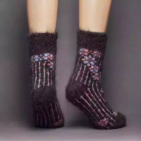 Siberia Spirit Floral Fantasy Crew Socks  -