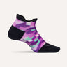 Feetures Elite Light Cushion No Show Tab Socks Limited Editions  -  X-Large / Geo Print Purple