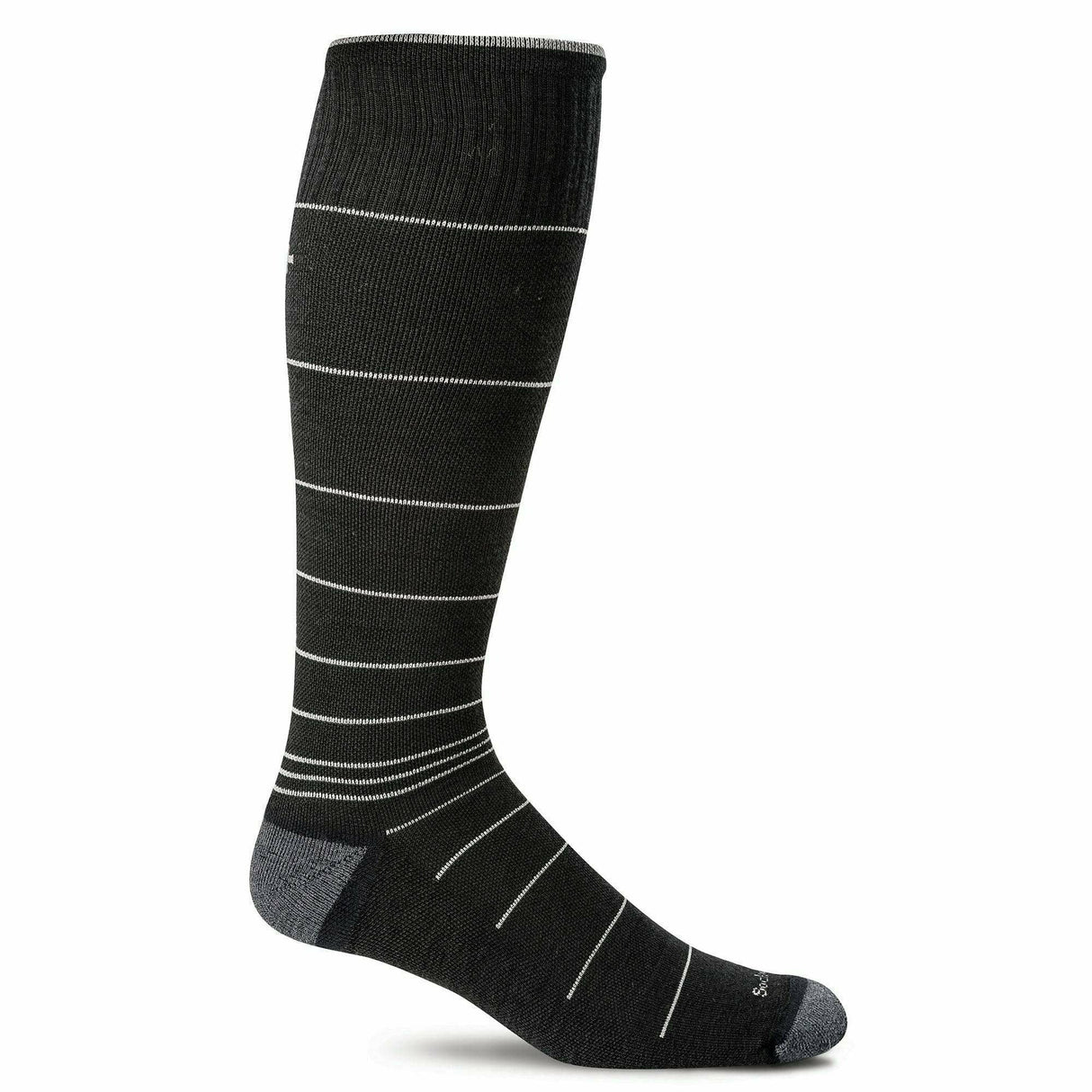 Sockwell Mens Elevation Firm Compression Socks  -  Medium/Large / Black Stripe