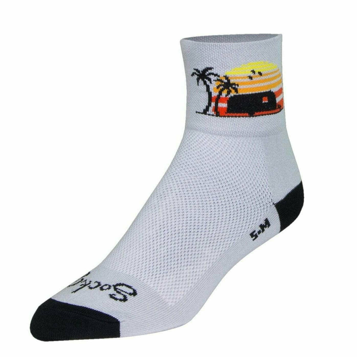 SockGuy Happy Camper Classic 3 Inch Crew Socks  -