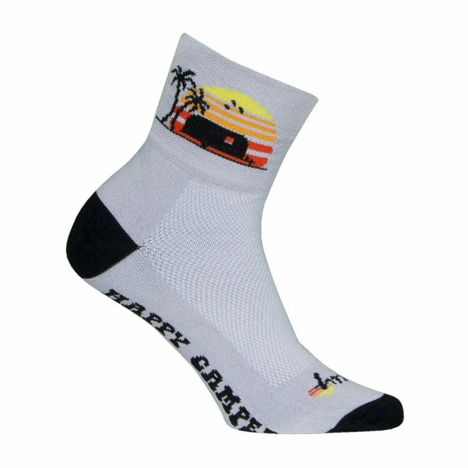 SockGuy Happy Camper Classic 3 Inch Crew Socks  -