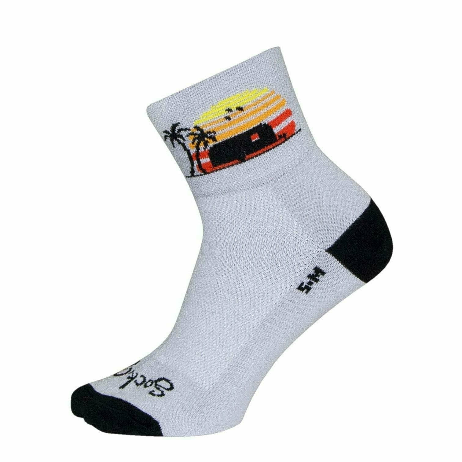 SockGuy Happy Camper Classic 3 Inch Crew Socks  -