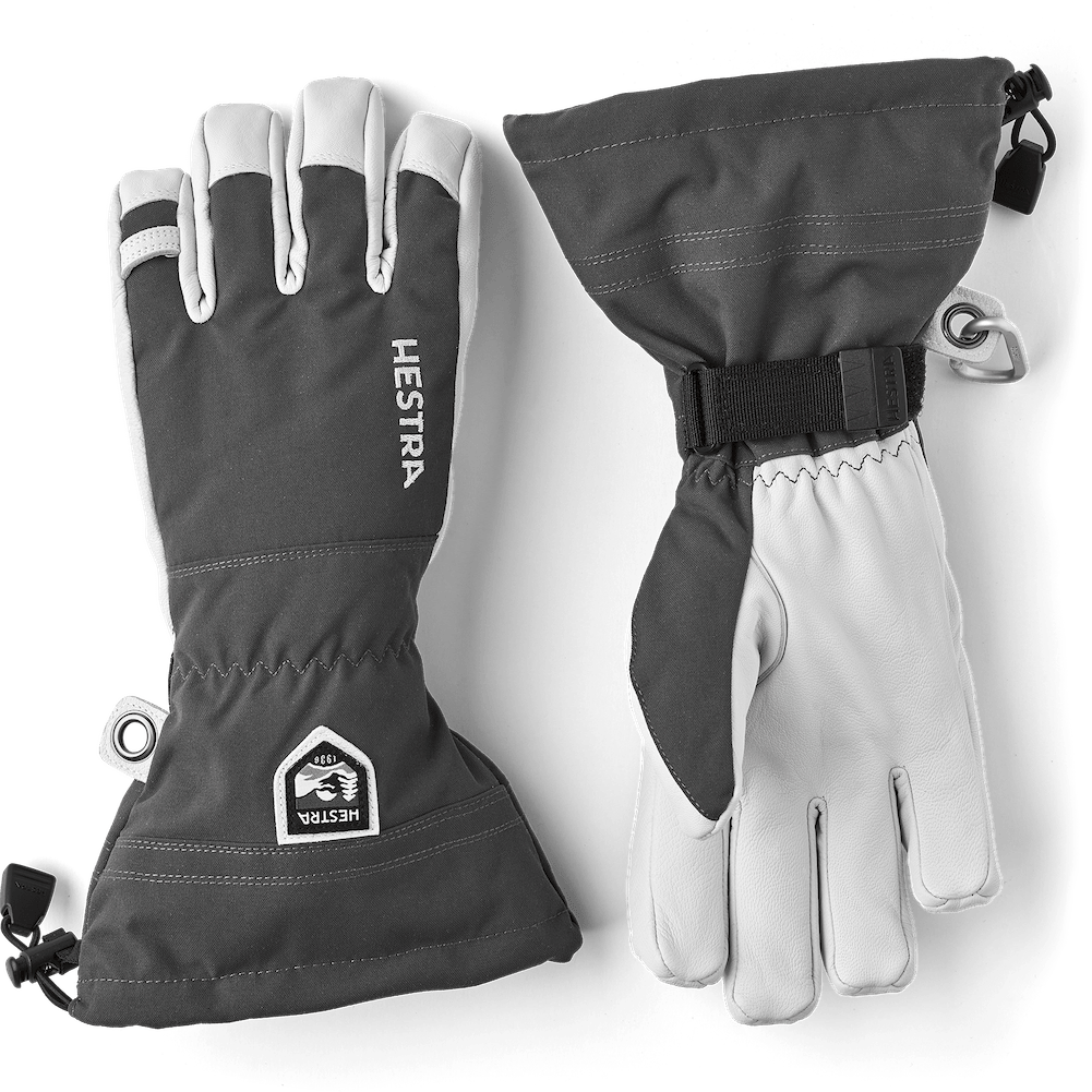 Hestra Army Leather Heli Ski Gloves  -  5 / Gray