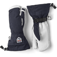 Hestra Army Leather Heli Ski 3-Finger Mittens  -  5 / Navy