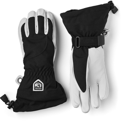 Hestra Womens Heli Ski Gloves  -  5 / Black/Off White