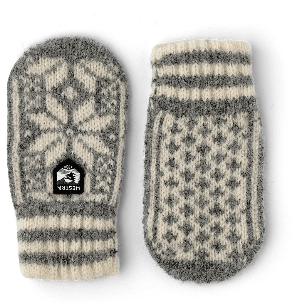 Hestra Kids Nordic Mitt  -  3 / Gray/Off White