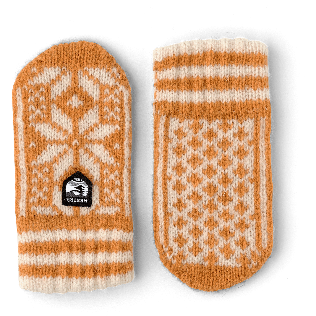 Hestra Kids Nordic Mitt  -  0 / Mustard/Off White